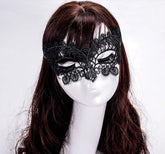 Nessiworld Black Color Lace Cut Lace Embroidered Prom Party Mask No 10